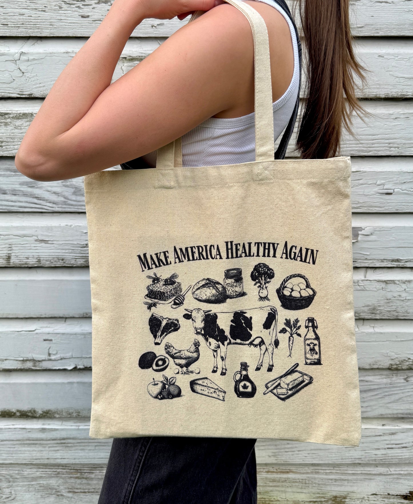 Make America Health Again Tote Bag (Double-sided)