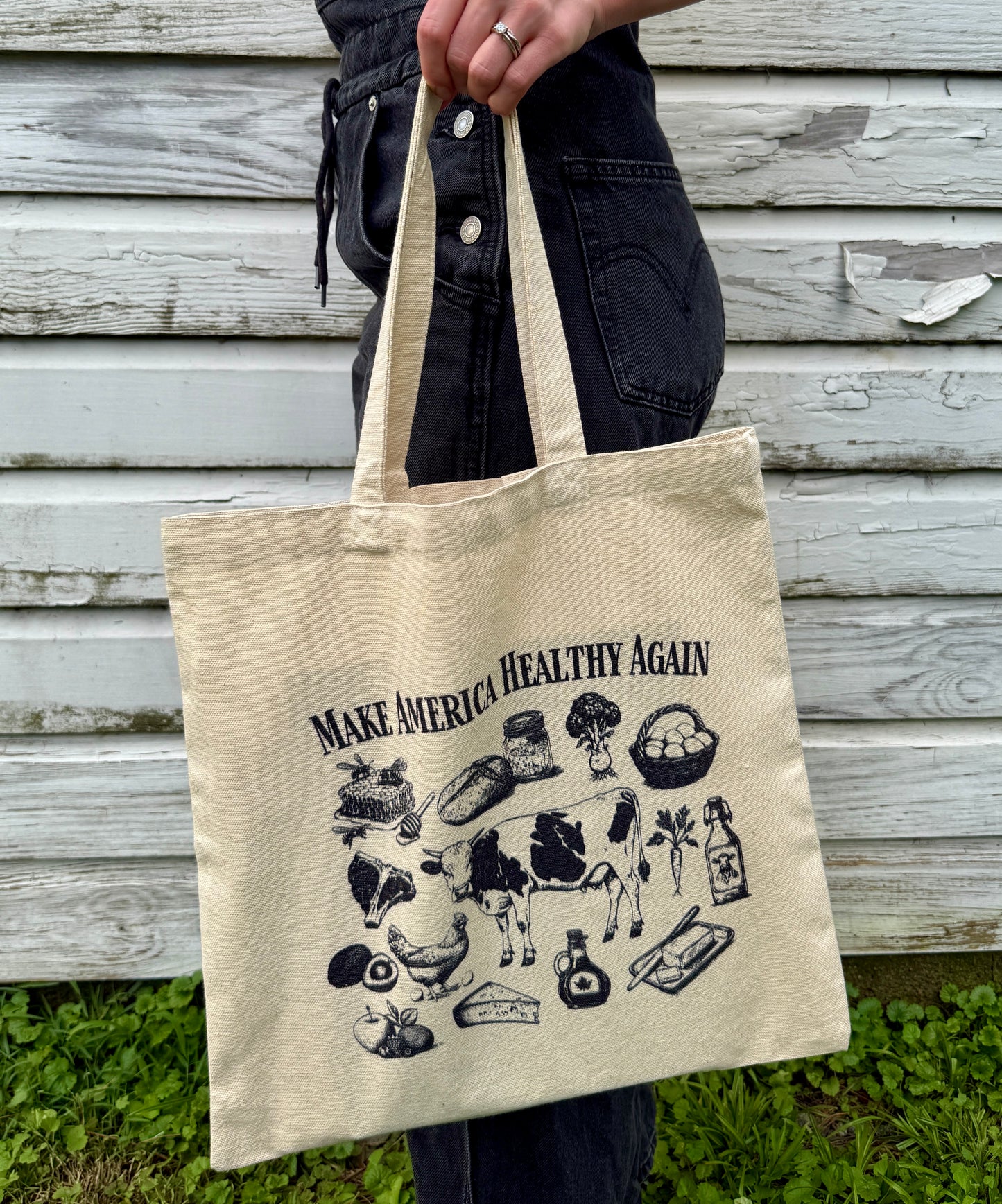 Make America Health Again Tote Bag (Double-sided)