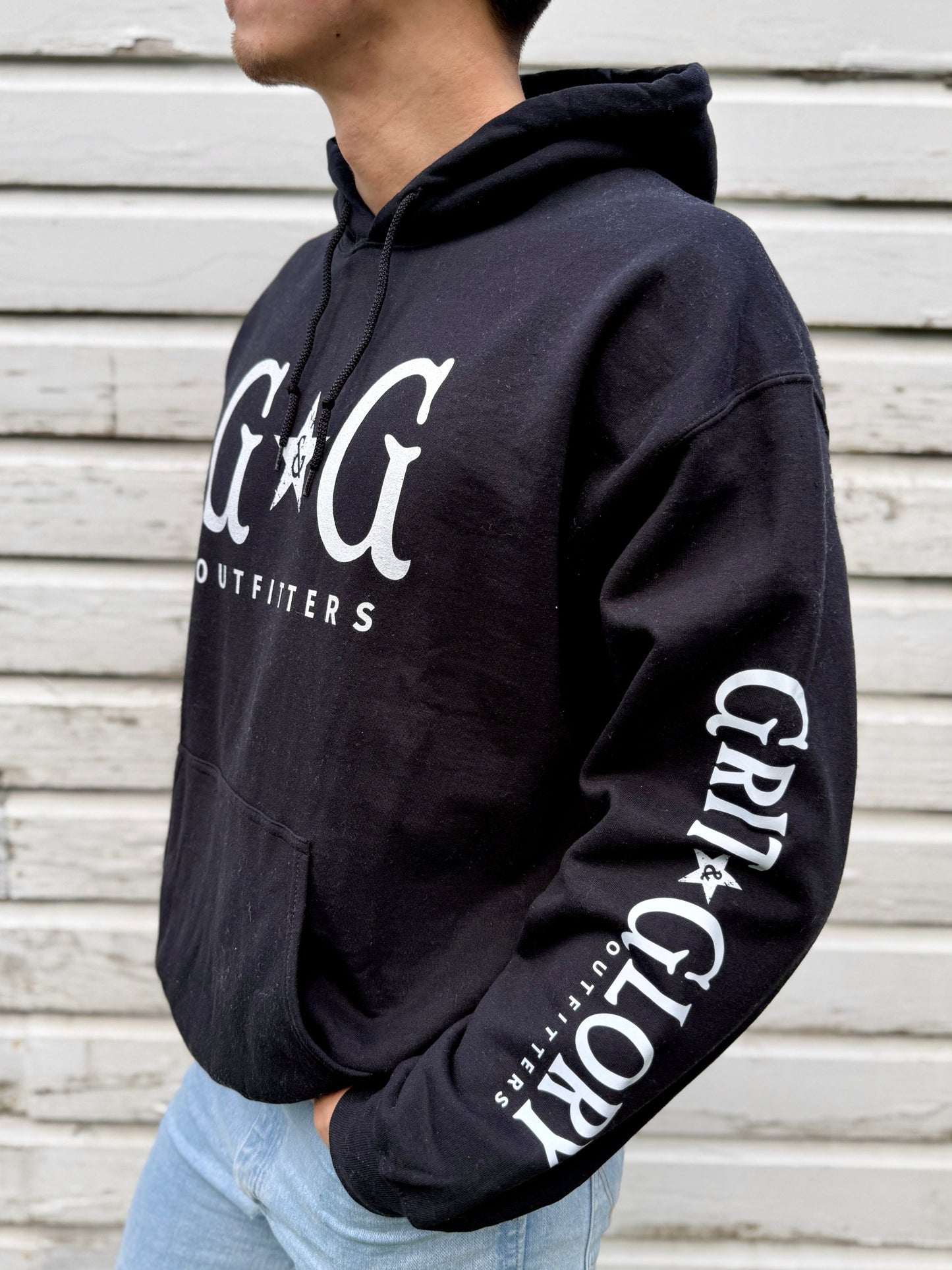 Men's GG Hoodie (with Sleeve) - Black