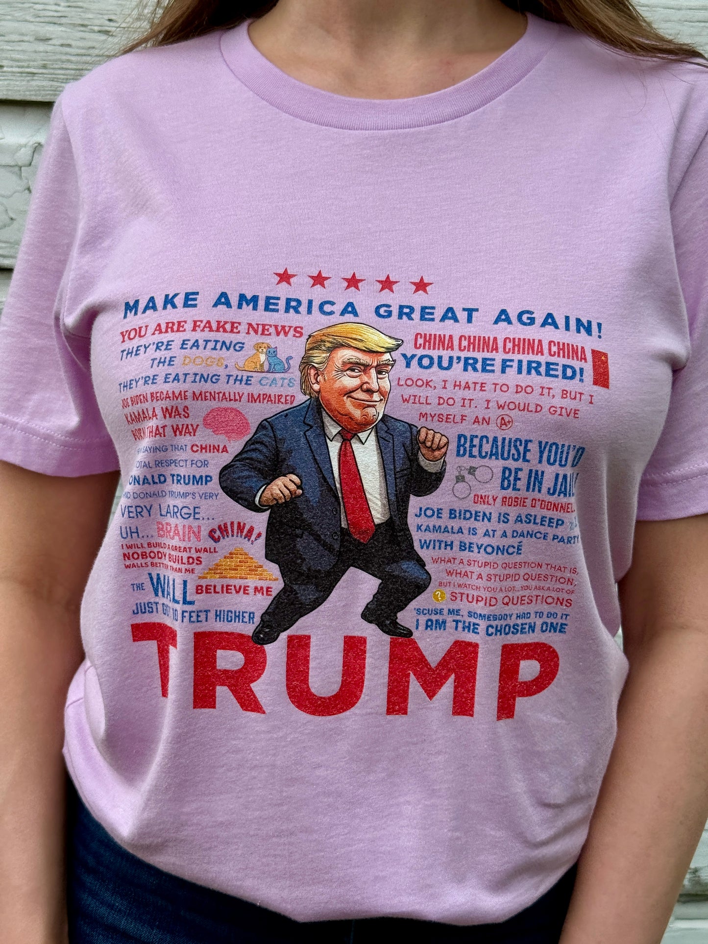 Women's Trump Quotes T-shirt - Lilac