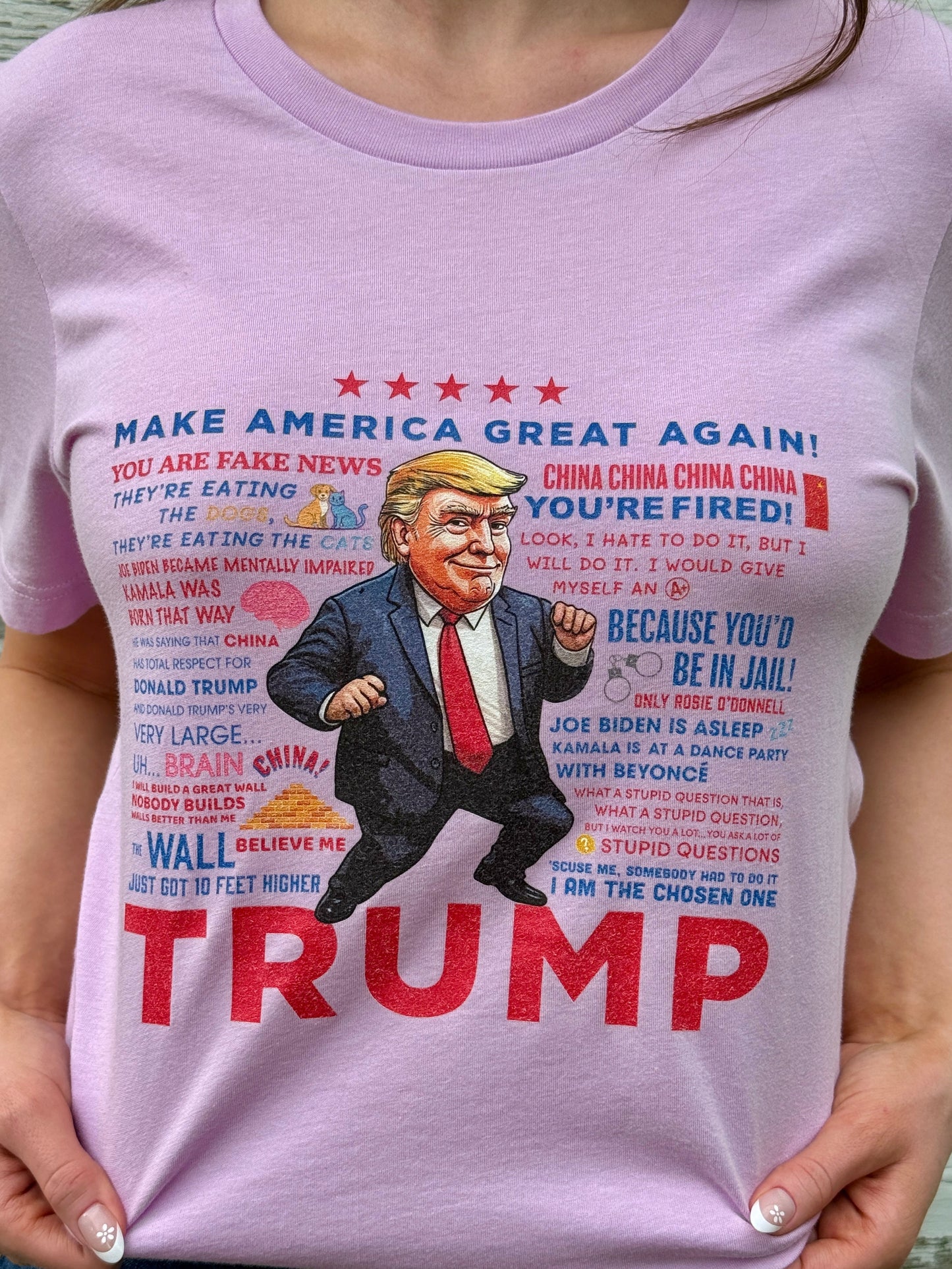 Women's Trump Quotes T-shirt - Lilac