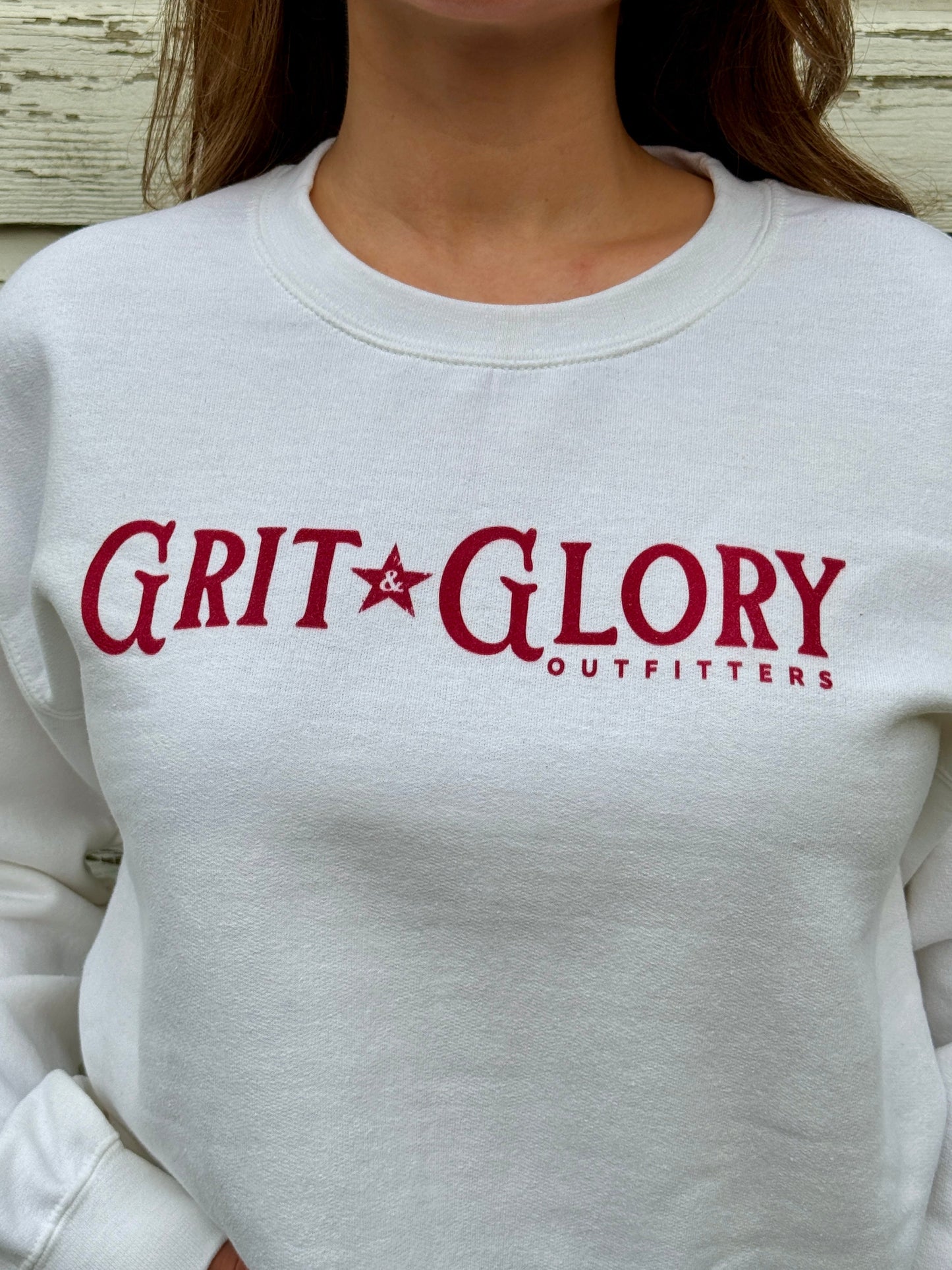 Women's G&G Logo Sweatshirt-white
