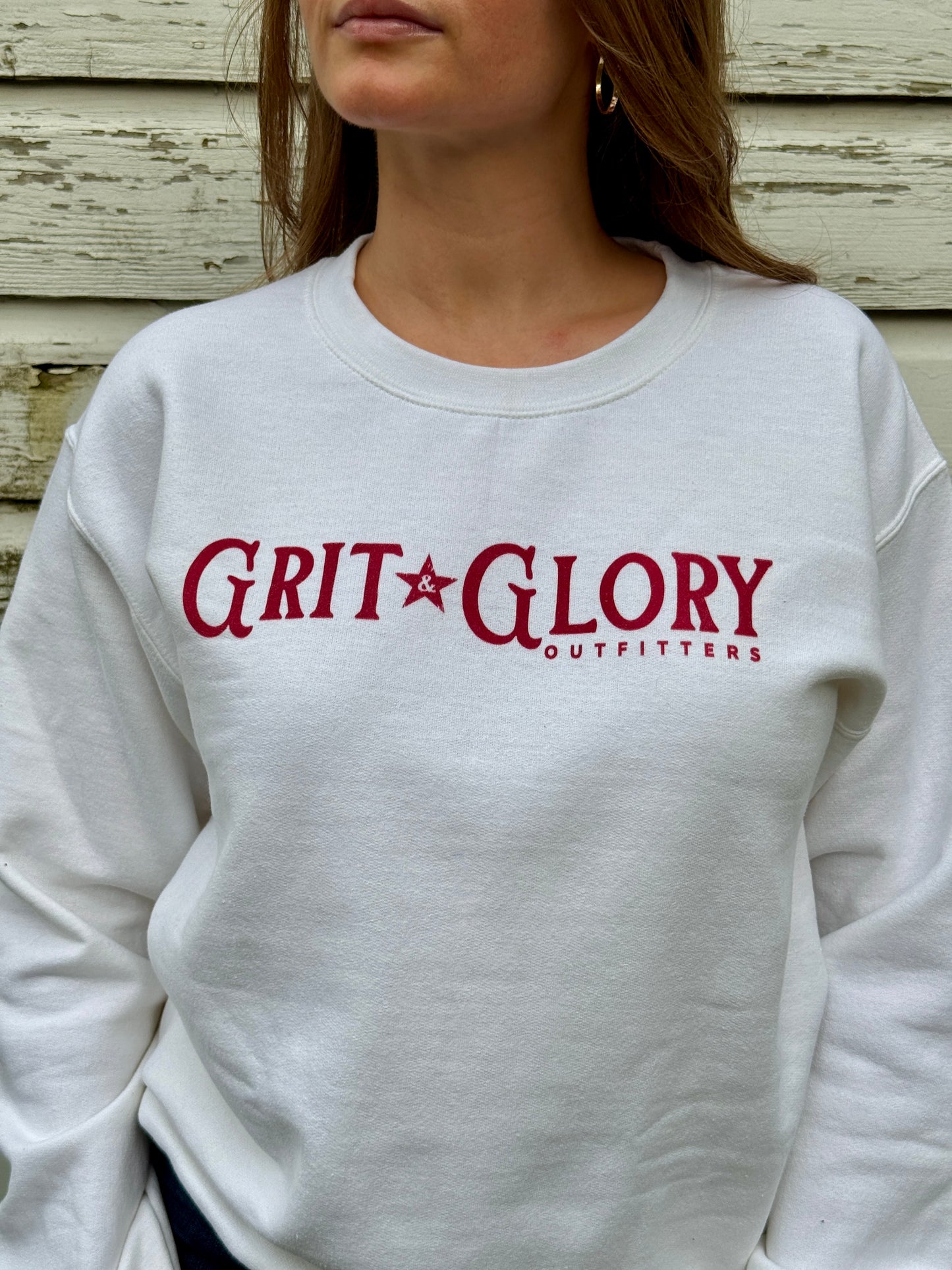 Women's G&G Logo Sweatshirt-white