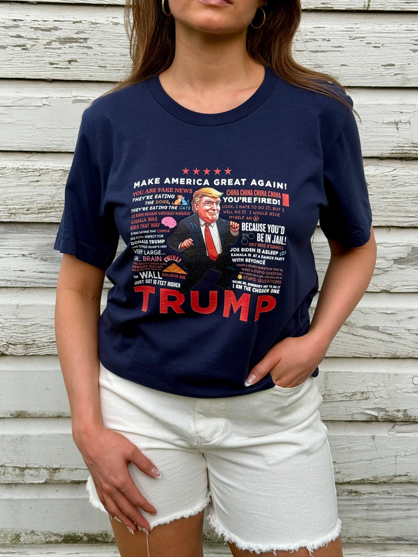 Women's Trump Quotes T-shirt - Navy