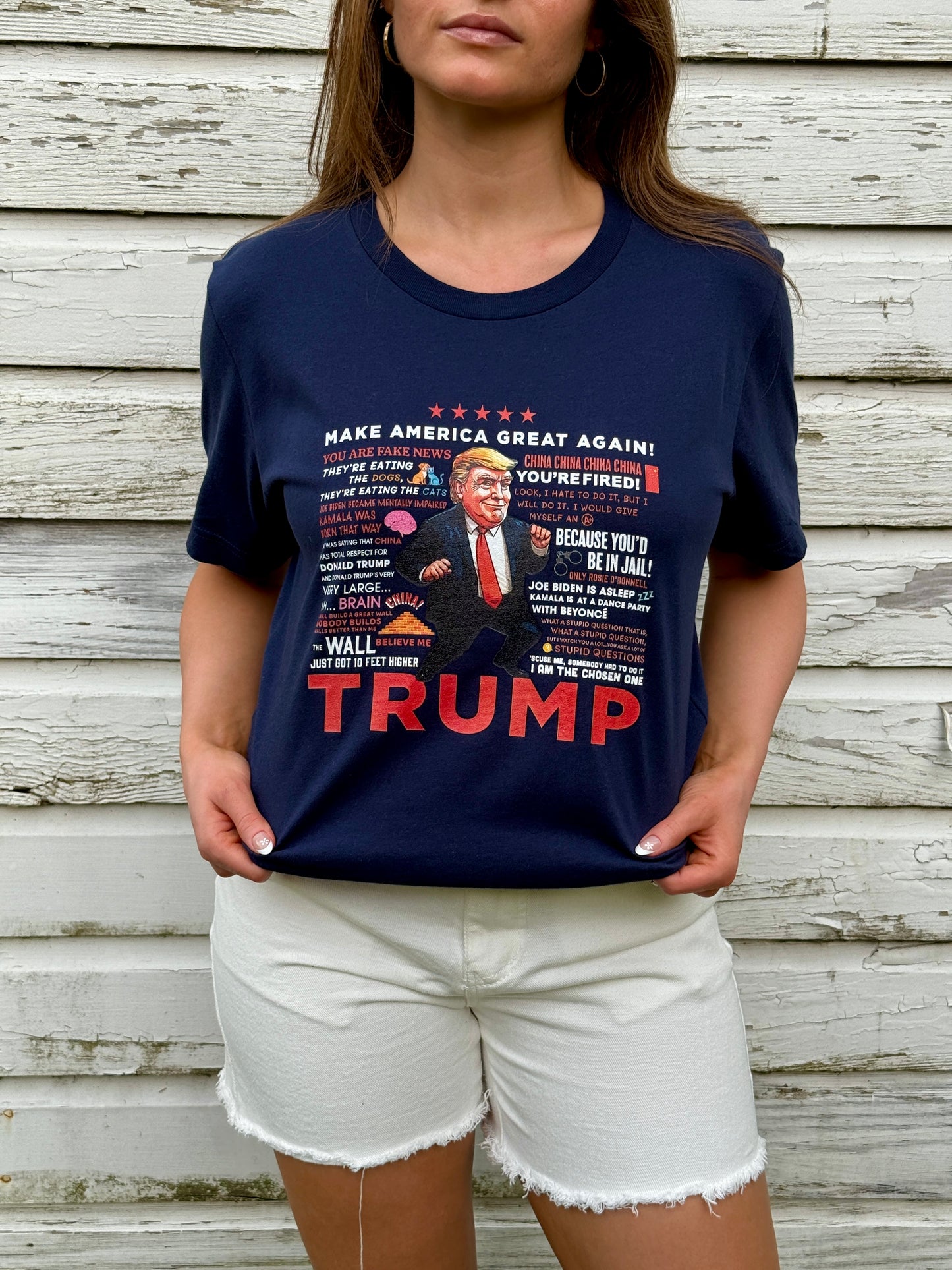 Women's Trump Quotes T-shirt - Navy