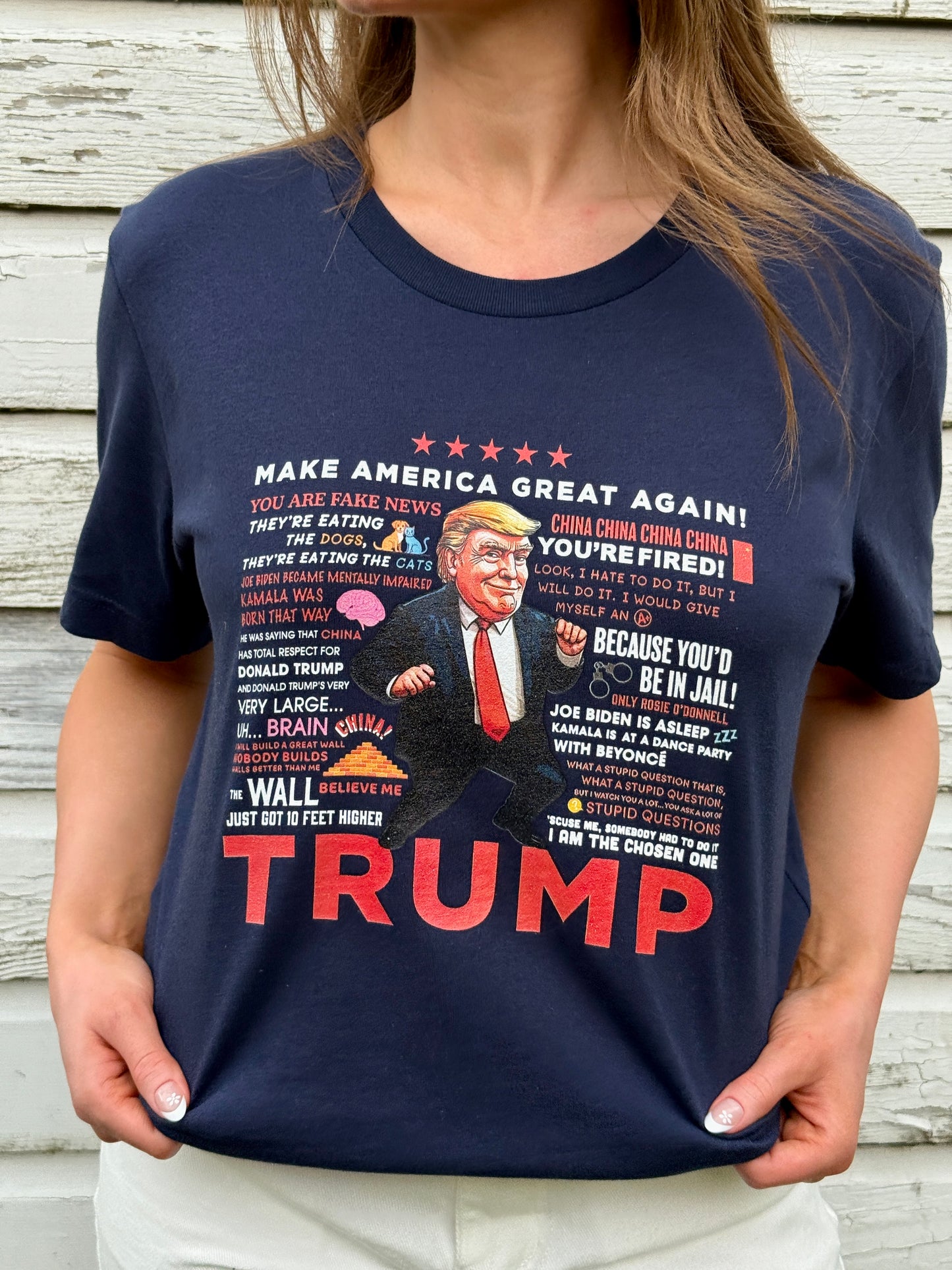 Women's Trump Quotes T-shirt - Navy