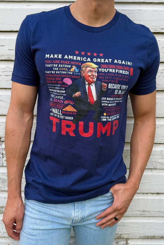 Men's Trump Quotes T-shirt - Navy