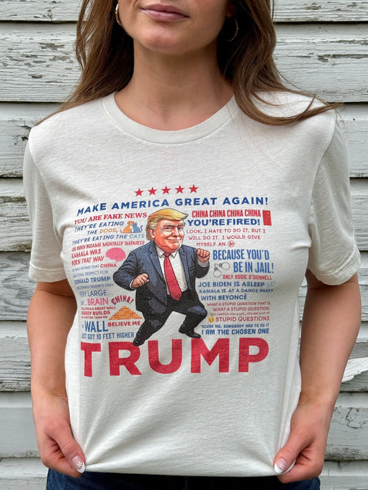 Women's Trump Quotes T-shirt - Vintage White