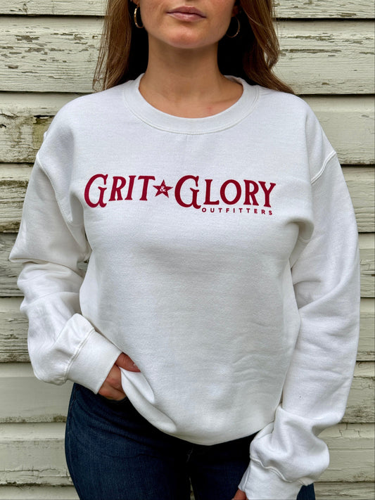 Women's G&G Logo Sweatshirt-white